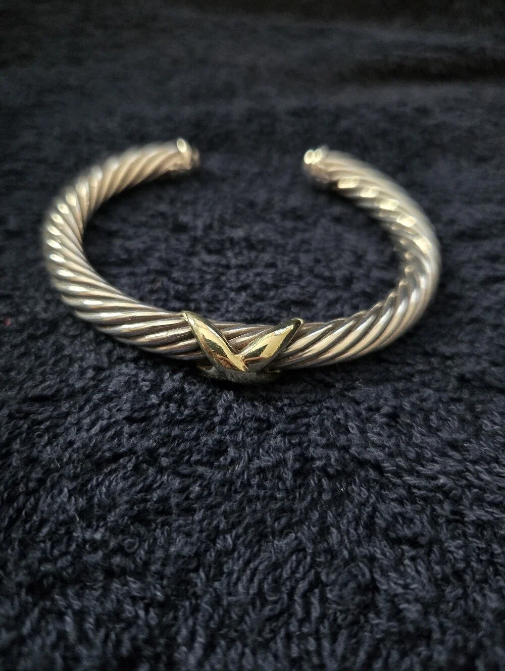 David Yurman X Classic Cable Station Bracelet 7mm